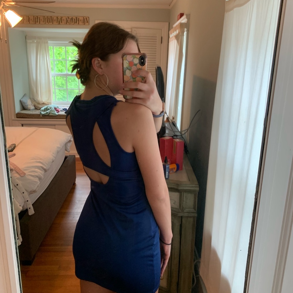 Blue Racerback Dress - Picture 3 of 5